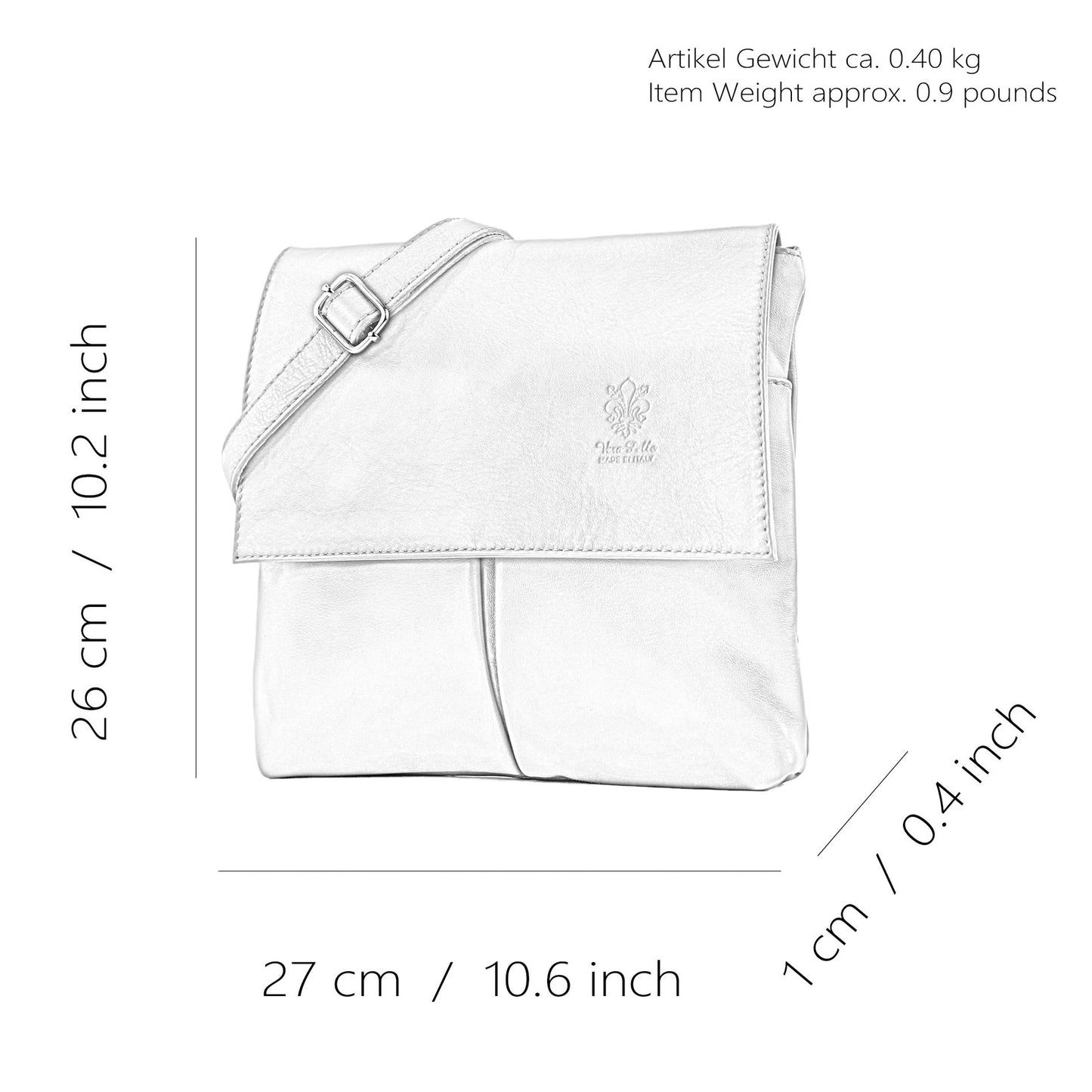 modamoda de T63LEDER Damen Leder Umhängetasche Schultertasche handmade in Italy