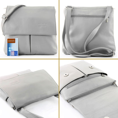 modamoda de T63 Damen Nappaleder Umhängetasche Schultertasche handmade in Italy