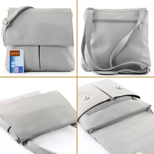 modamoda de T63 Damen Nappaleder Umhängetasche Schultertasche handmade in Italy