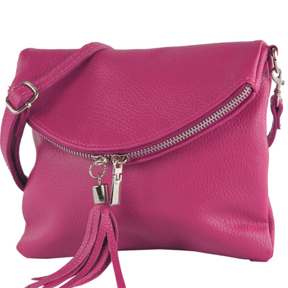 modamoda de T139 LEDER Damen Leder Umhängetasche Abendtasche Klein handmade in Italy