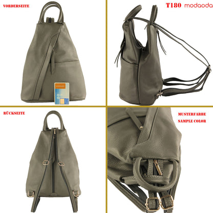 modamoda de - T180 - Damen Rucksack Tasche aus ital. Leder