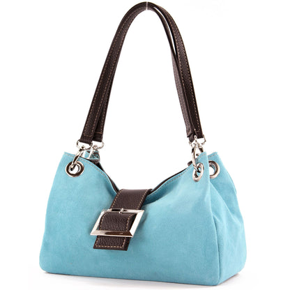 modamoda de - TL02 -  ital Kleine Henkeltasche aus Wildleder