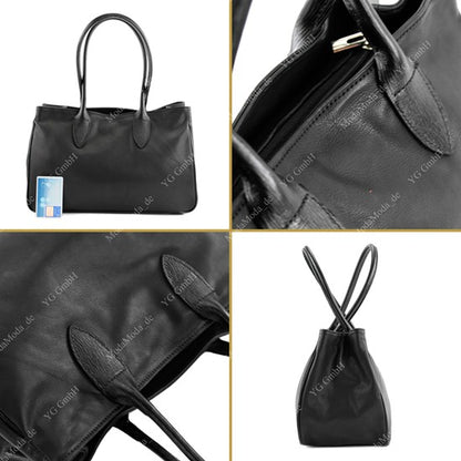 modamoda de - T51 -  ital Handtasche aus Leder Nappaleder