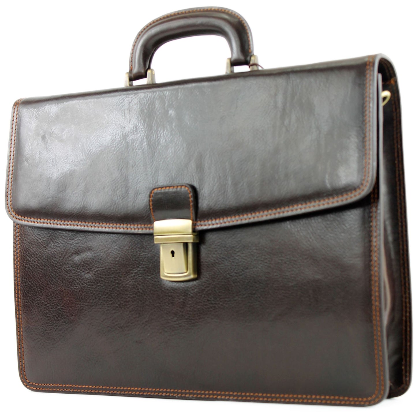 modamoda de - A007 - ital. Business Laptop Akten Tasche Leder