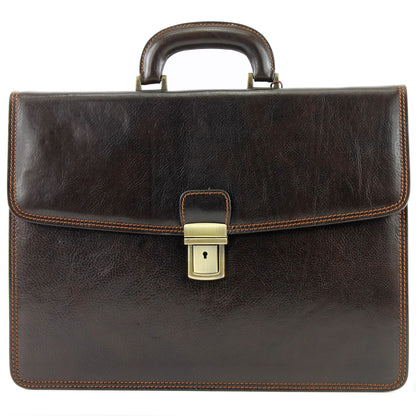 modamoda de - A007 - ital. Business Laptop Akten Tasche Leder