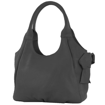 modamoda de - IT28 - ital Damen Schultertasche aus Leder