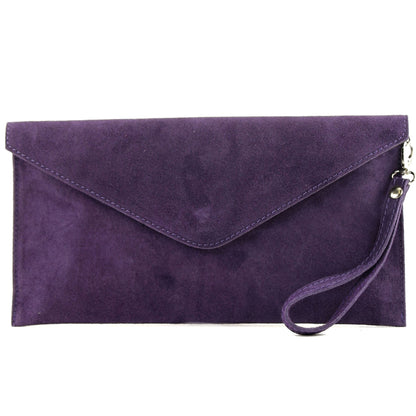 modamoda de - T106 - ital Clutch Abendtasche aus Wildleder