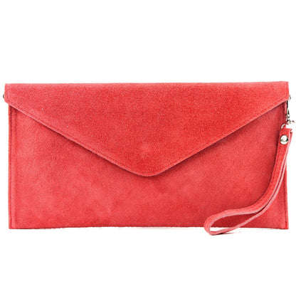 modamoda de - T106 - ital Clutch Abendtasche aus Wildleder