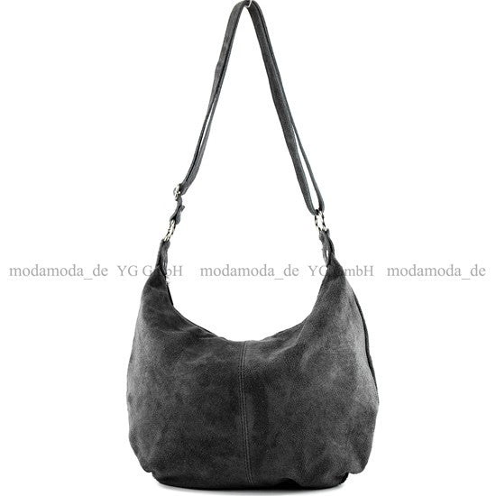 modamoda de - T123 - ital Umhängetasche Schultertasche Wildleder