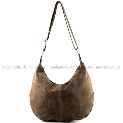 modamoda de - T123 - ital Umhängetasche Schultertasche Wildleder