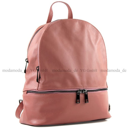 modamoda de - T137 -  ital Damen Rucksacktasche aus Leder