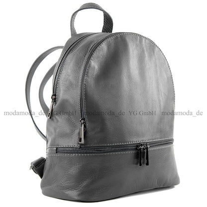 modamoda de - T137 -  ital Damen Rucksacktasche aus Leder