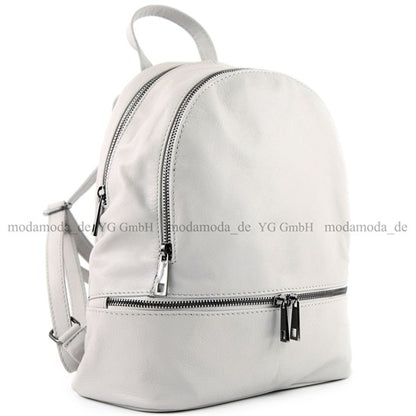 modamoda de - T137 -  ital Damen Rucksacktasche aus Leder