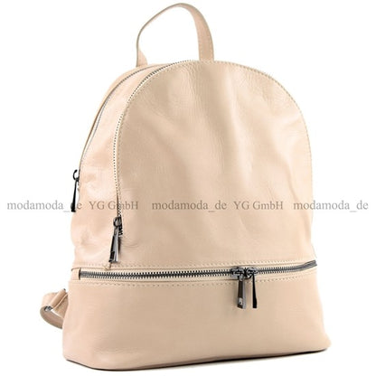 modamoda de - T137 -  ital Damen Rucksacktasche aus Leder