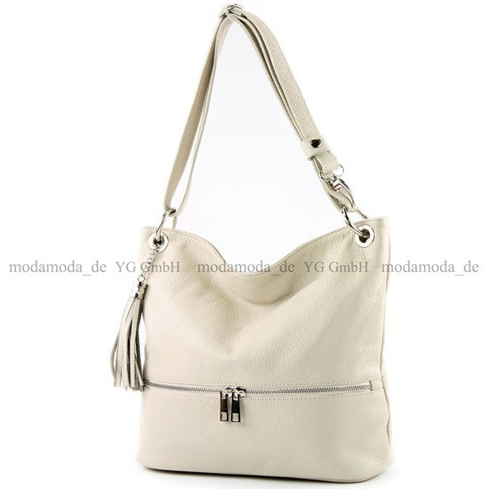 modamoda de - T143 - ital. Leder Schultertasche Umhängetasche