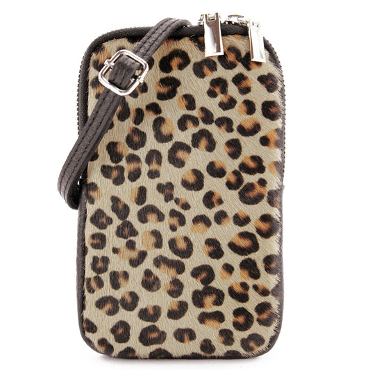 modamoda de -  T210 - ital. Umhängetasche Handytasche aus Wildleder Klein