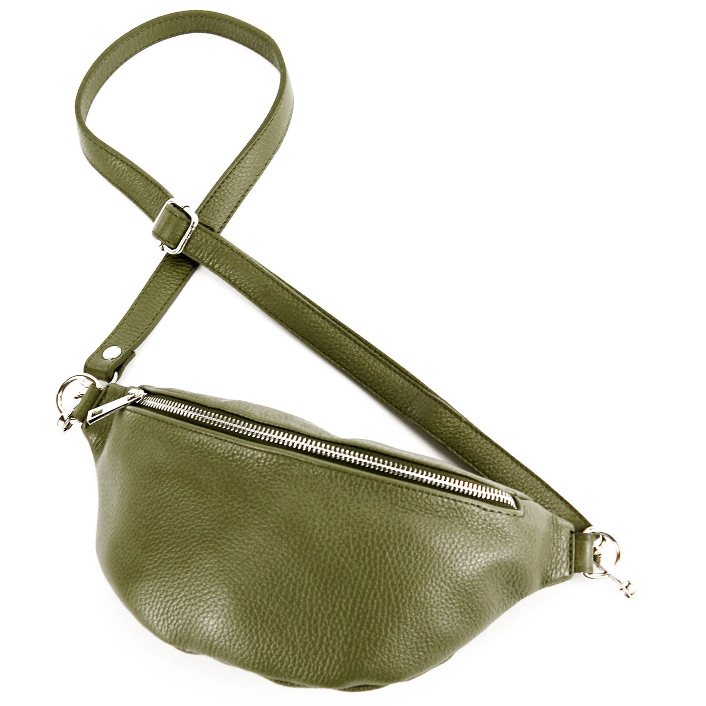 modamoda de - T211 -  ital. Hüfttasche Bauchtasche Brusttasche Medium aus weichem Leder