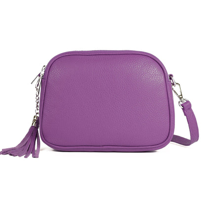 Sac Bandoulière Cuir Italien Femme Modamoda T238 Taille M – 3 Compartiments Pratique Chic Urbain