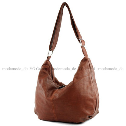 modamoda de - T81 -  ital. Handtasche  Schultertasche Echt Nappaleder Tasche