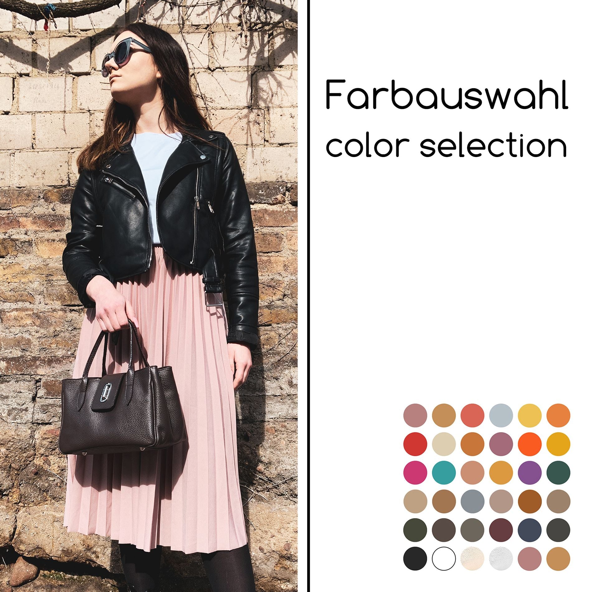 Shopper Leder Damen Modamoda De Umhu00e4ngetasche T54, Echtleder