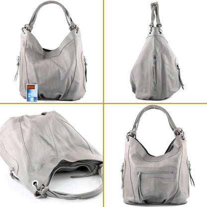 modamoda de -  Z18 - ital Damenhandtasche aus Leder/Nappaleder